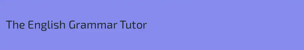 The English Grammar Tutor